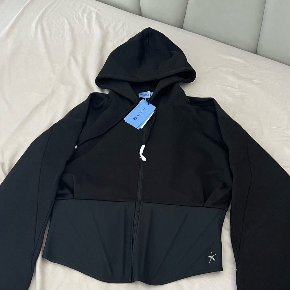 H&M x Mugler corset waist hooded jacket